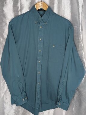 The Arrow Company Vintage Pastime Men's Blue Cotton Woven Button-Down Shirt M